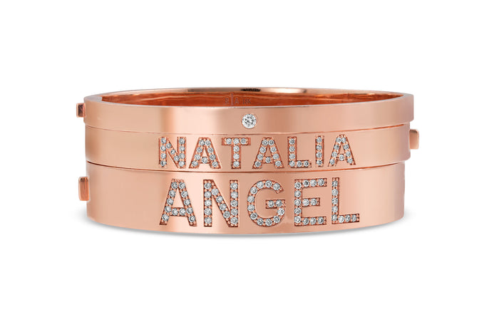 Custom ID Bangle - Rock Angel