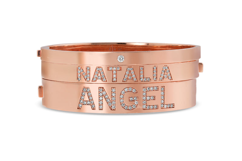 Custom ID Bangle - Rock Angel