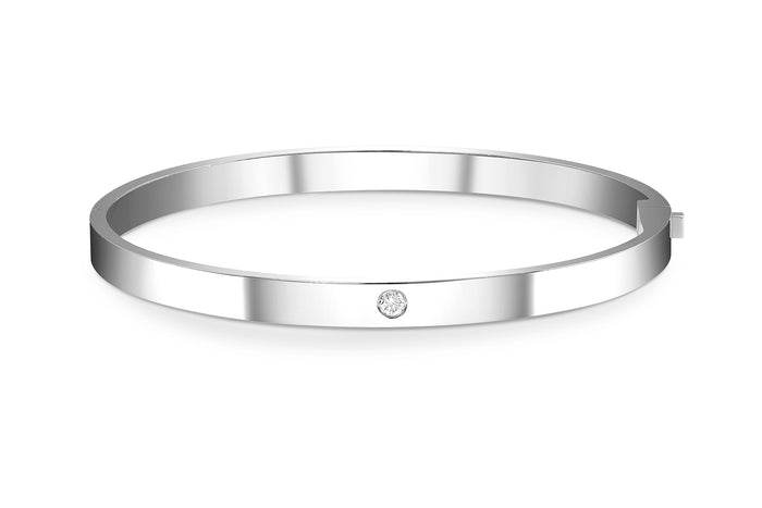 Thin ID Diamond Bangle - Rock Angel