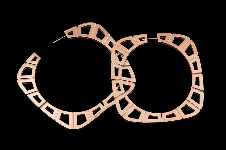 3D Kube Hoop Earrings