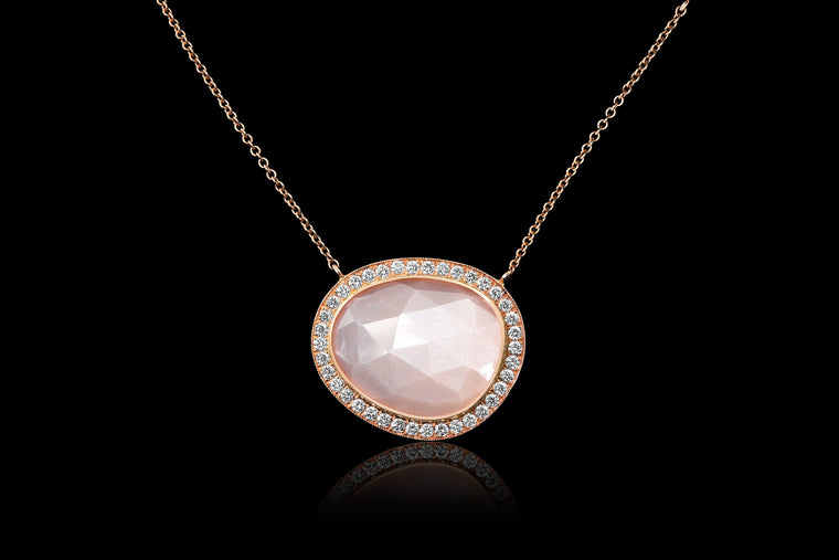 Peach Moonstone Necklace