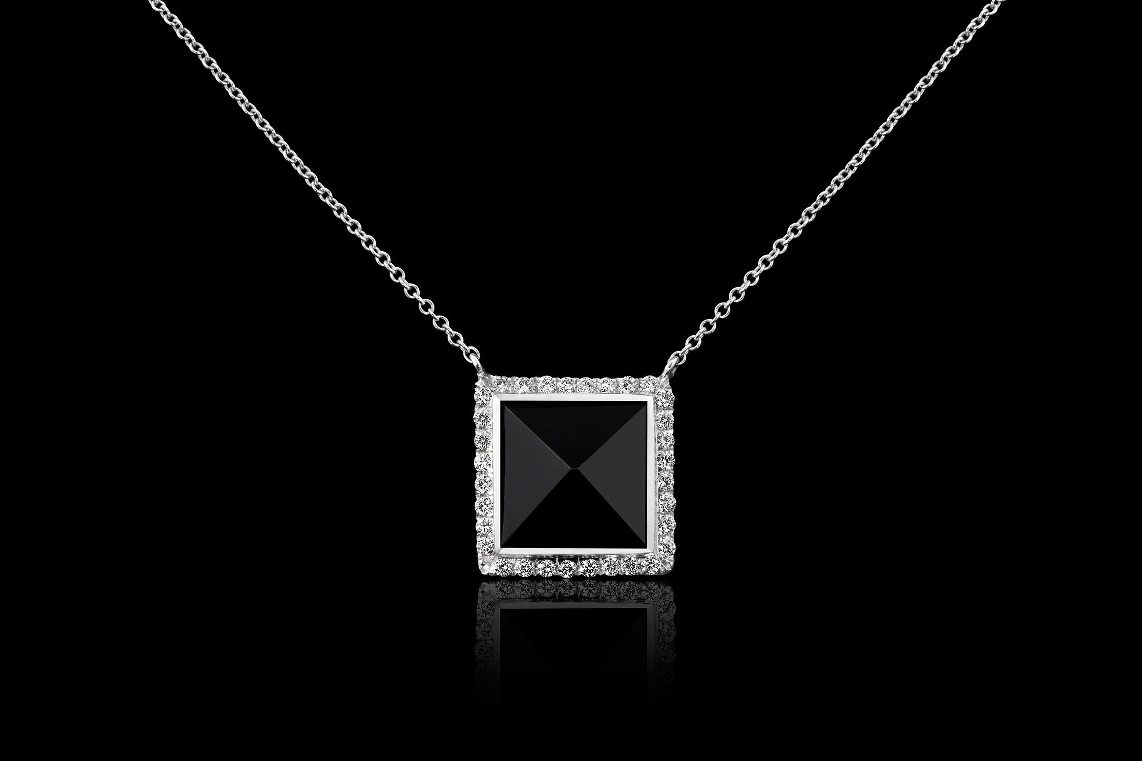 Onyx Pyramid Necklace - Rock Angel