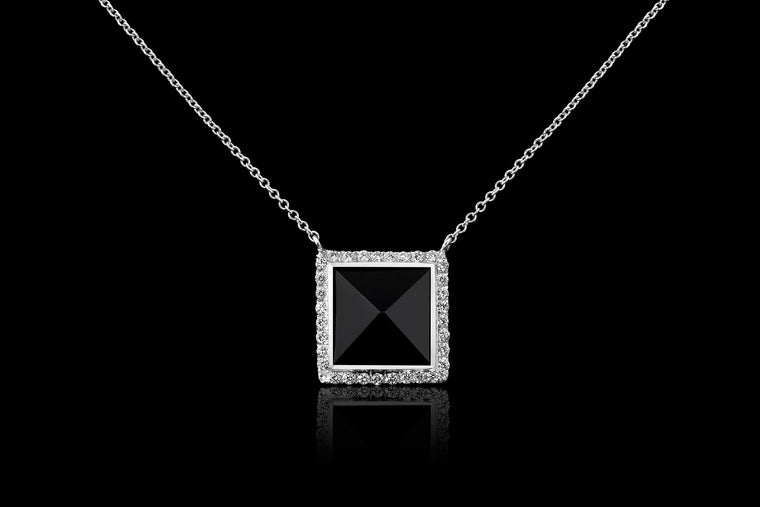 Onyx Pyramid Necklace