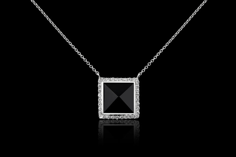 Onyx Pyramid Necklace - Rock Angel