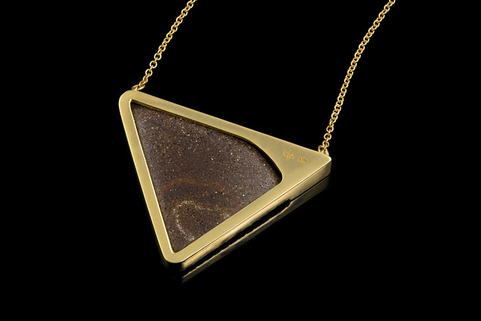 Triangle and Diamonds Opal Necklace - Rock Angel