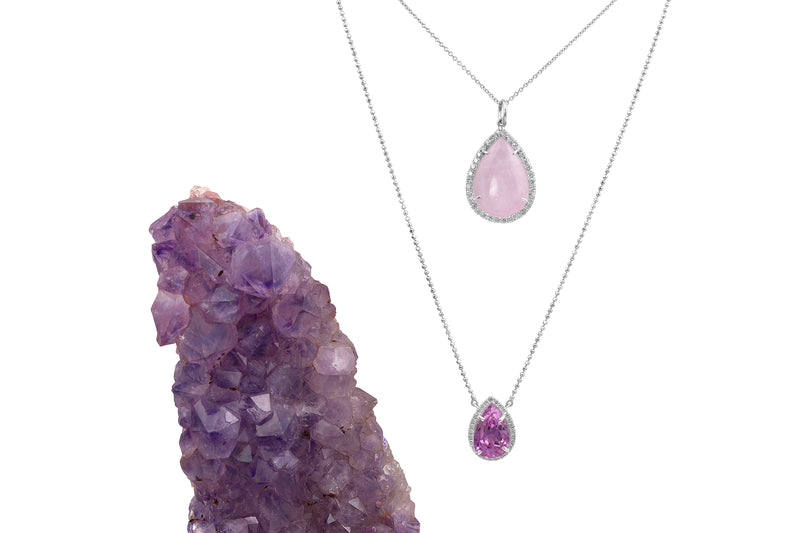 Kunzite Cab Pendant - Rock Angel