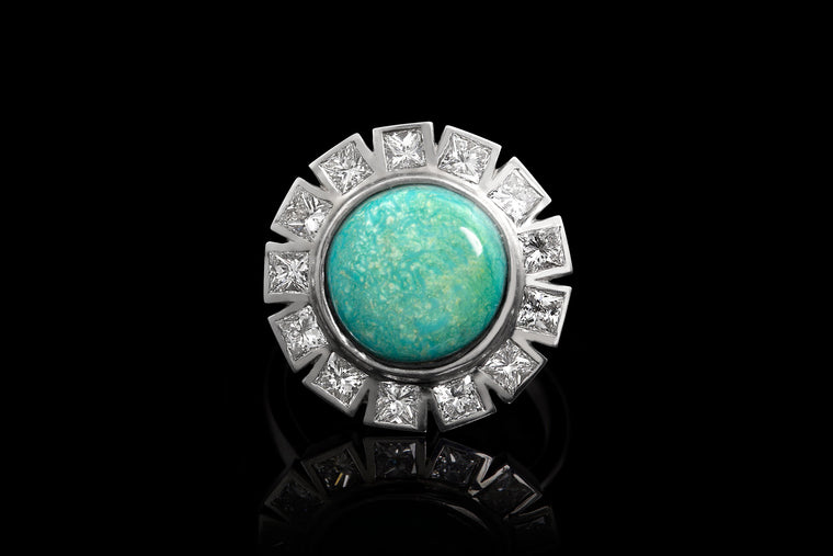 Turquoise Starburst Ring