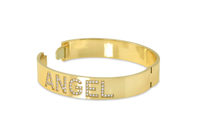 Custom ID Bangle - Rock Angel 