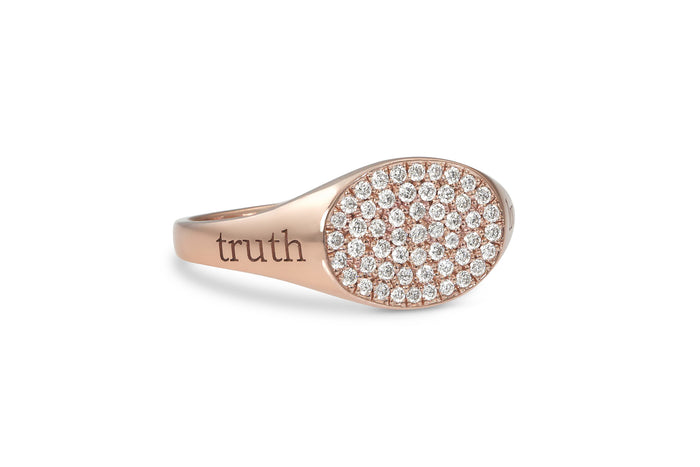 Truth and Love Signet Style Ring - Rock Angel 