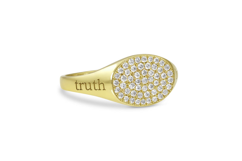 Truth and Love Signet Style Ring - Rock Angel 