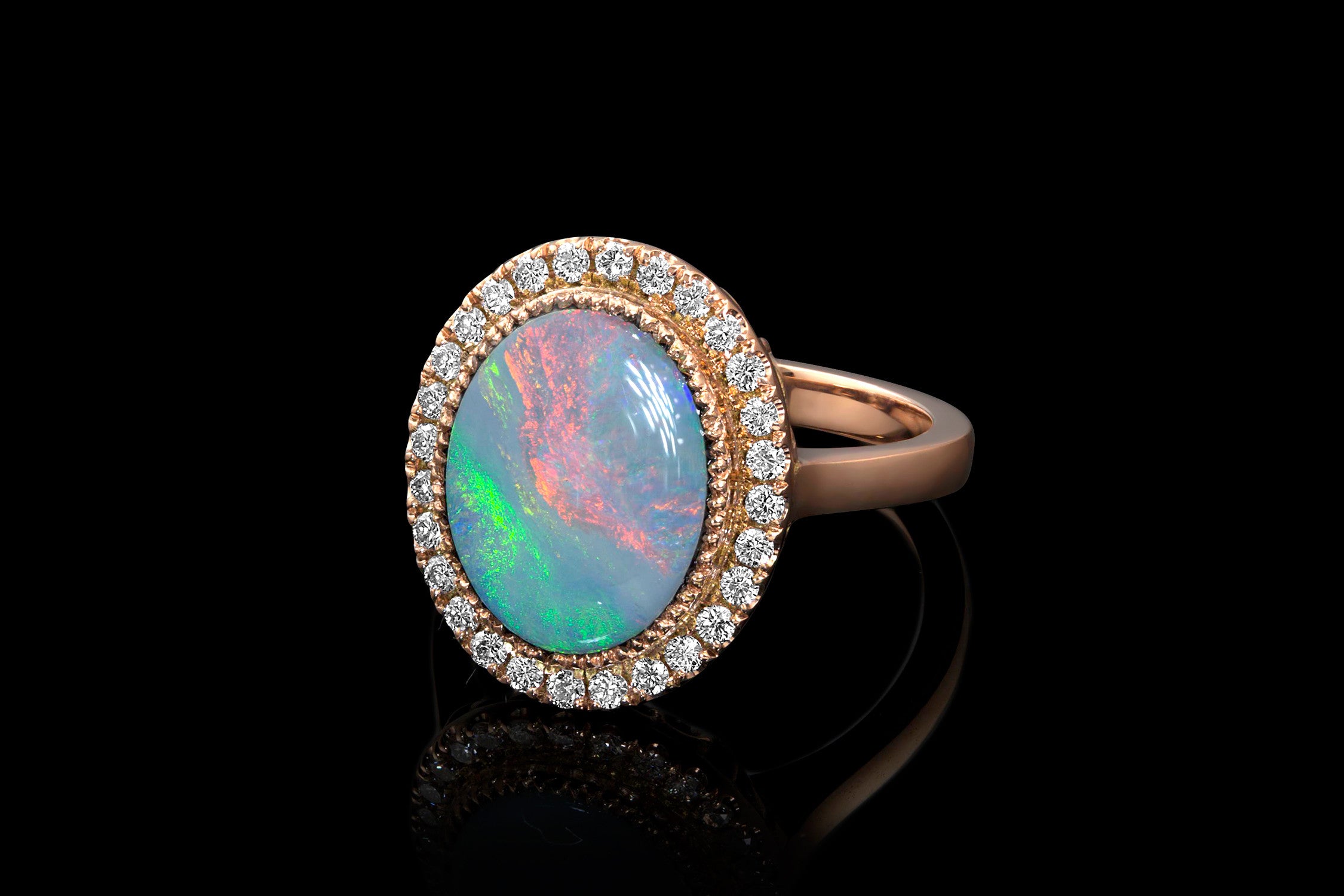 Pastel Opal and Diamond Ring - Rock Angel 