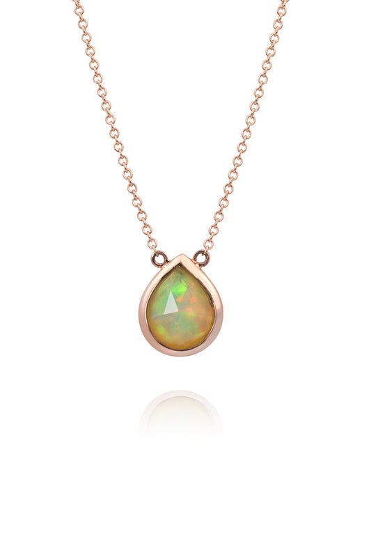 Pear Welo Opal Necklace - Rock Angel 