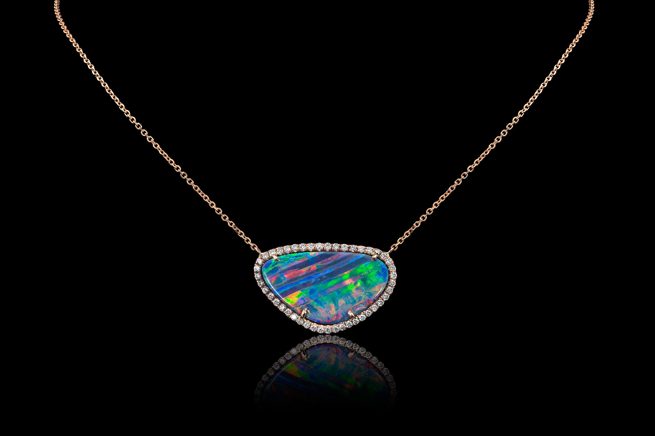 Striped Opal Necklace: S - Rock Angel 