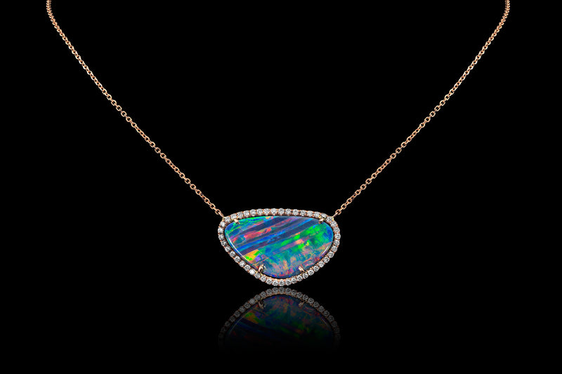 Striped Opal Necklace: S - Rock Angel 