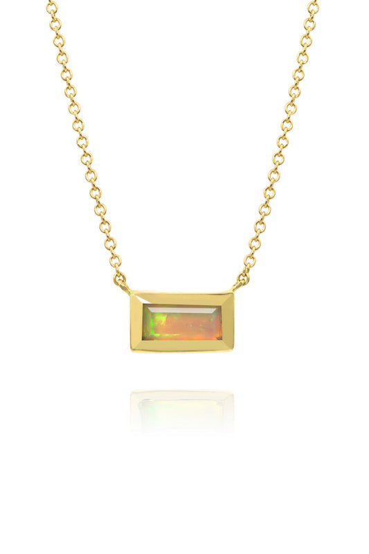 Rectangle of Fire Necklace - Rock Angel 