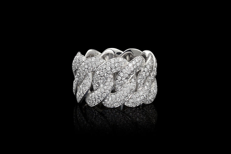 Chain Ring with Diamond Pavé