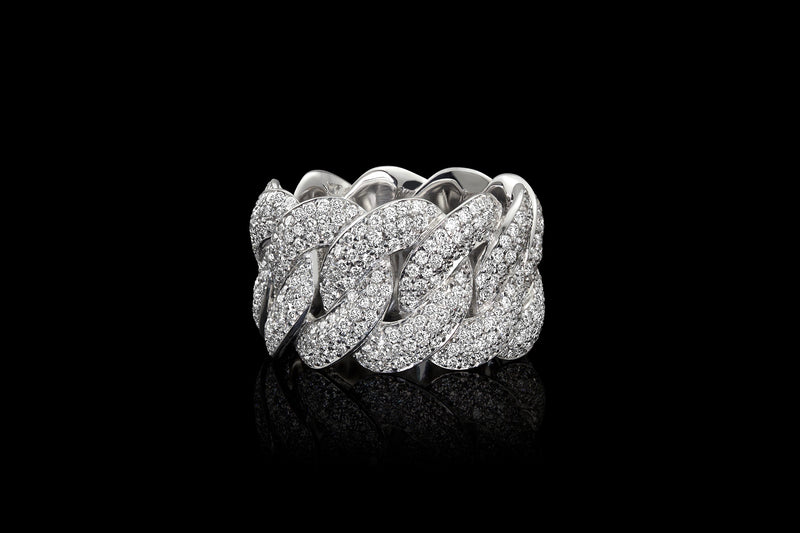 Chain Ring with Diamond Pavé - Rock Angel 