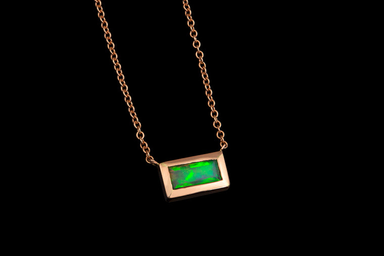 Rectangle of Fire Necklace