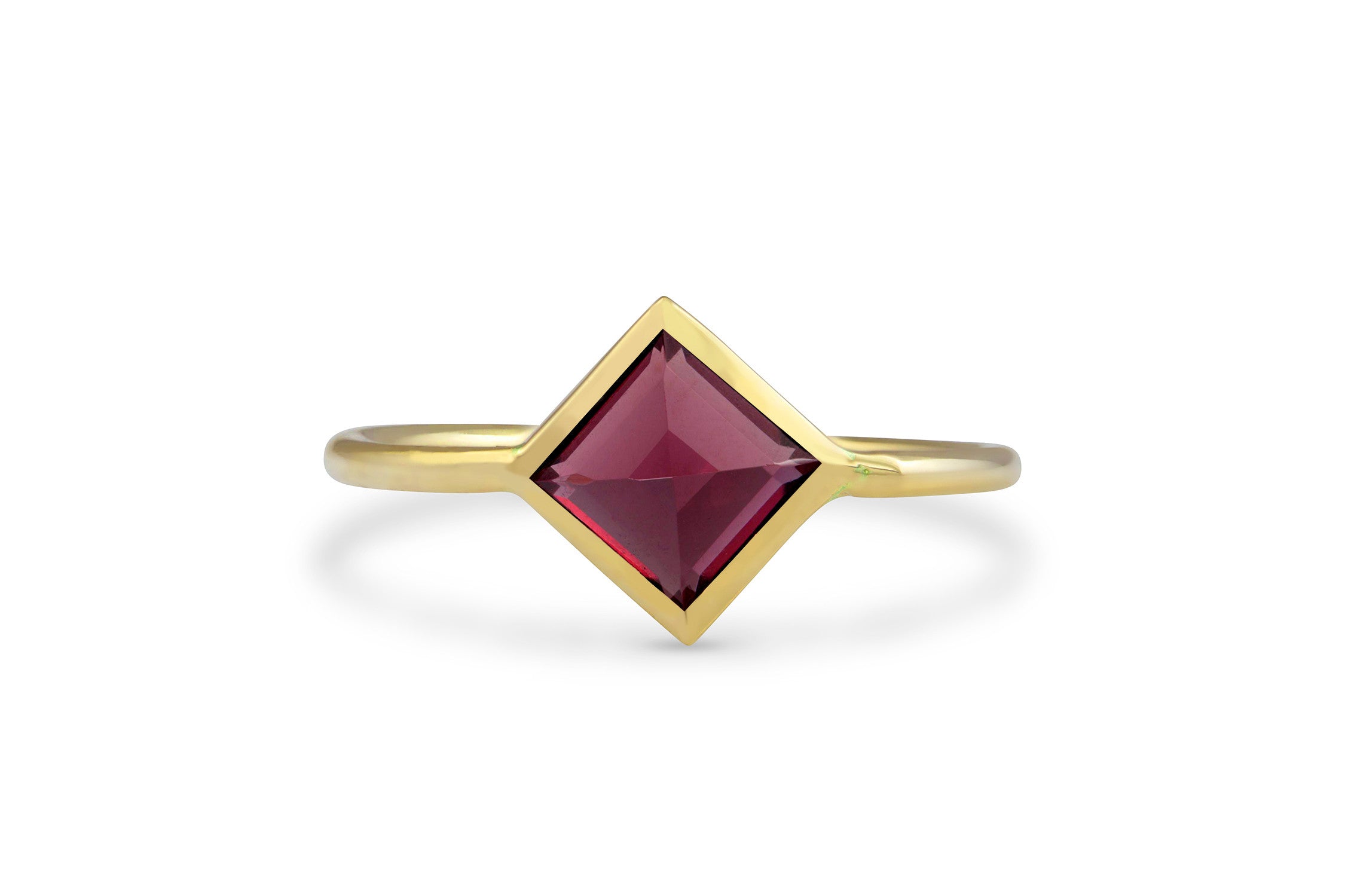 Rhodolite Pyramid Ring - Rock Angel 