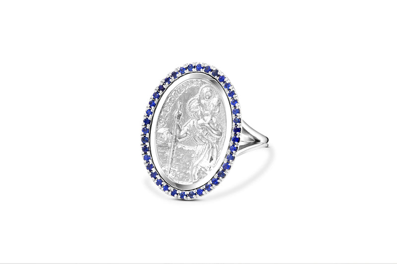 Saint Ring with Colored Stones – Rock Angel